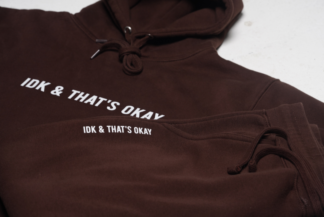 Chocolate Mocha IDK + THAT'S OKAY Jogger Set