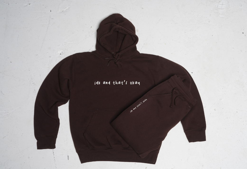 Chocolate Mocha IDK + THAT'S OKAY Jogger Set
