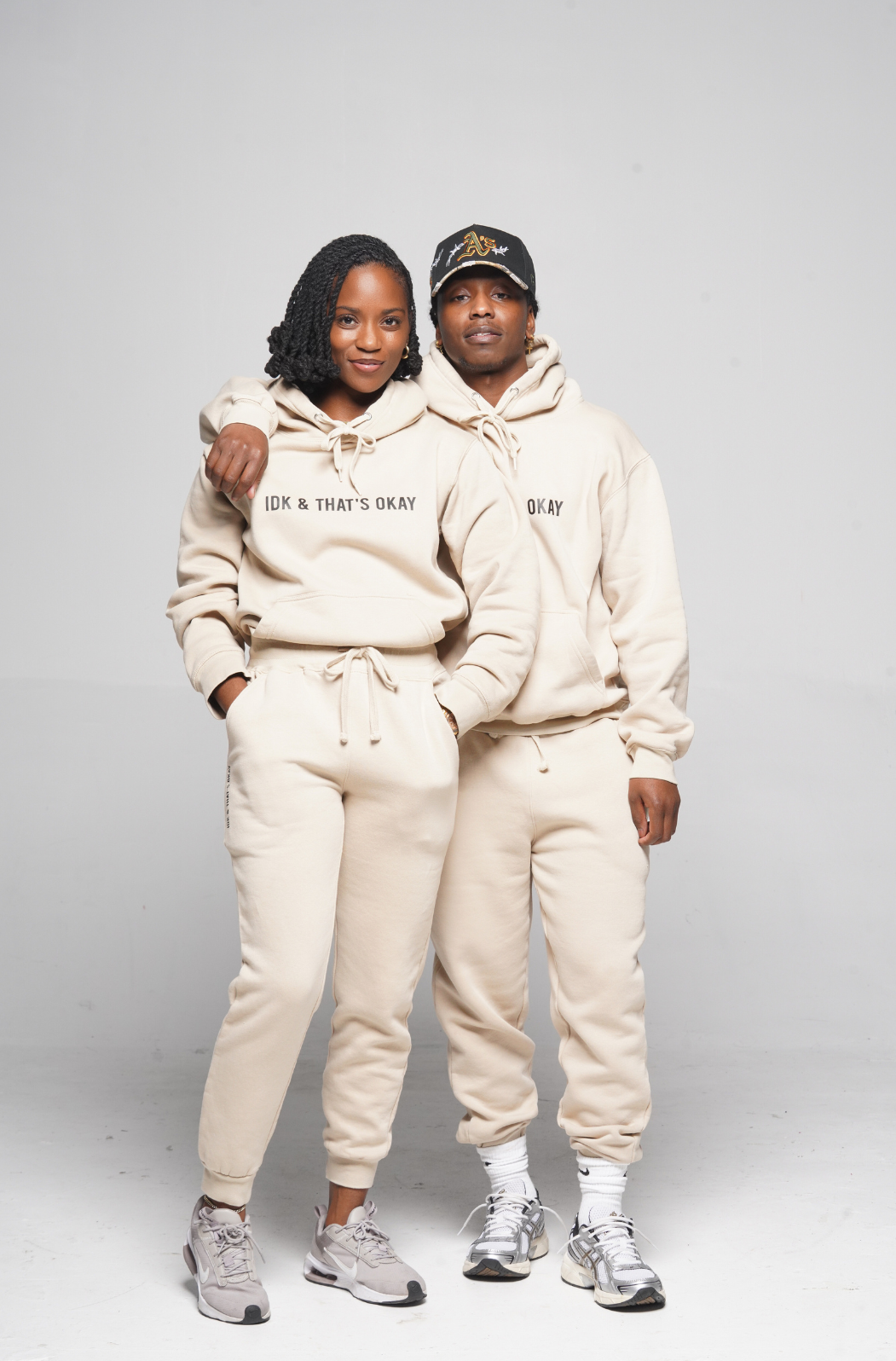 Beige IDK + THAT'S OKAY Hoodie